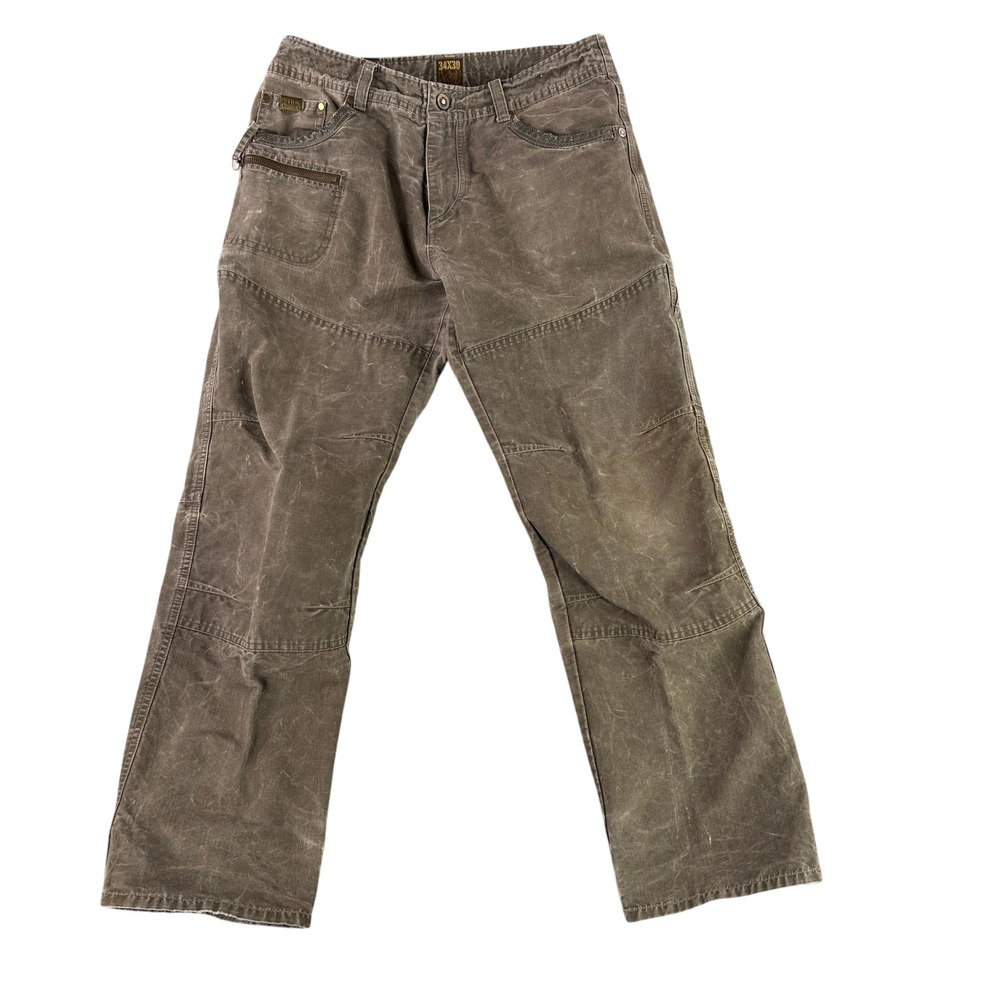 KUHL Crag Series Rebel Pants Men 32x30 Brown Rugged Outdoor Hiking Patina Dye‎